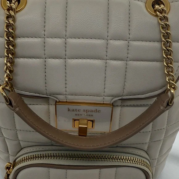 Kate Spade Evelyn Quilted Small Backpack in Ivory - Picture 4 of 12